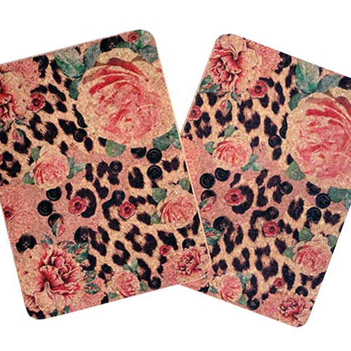 Two Pink Rose & Skin Rectangular Cork Placemats