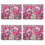 Plastic Placemats - Cockatoo and Butterfly Print - Set of four - unique design - Image 2