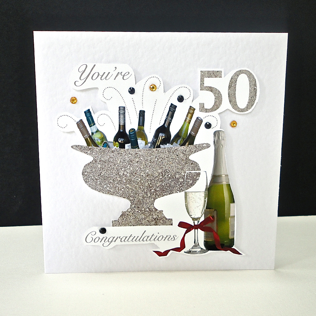 Celebration Bottles 50th Birthday Card