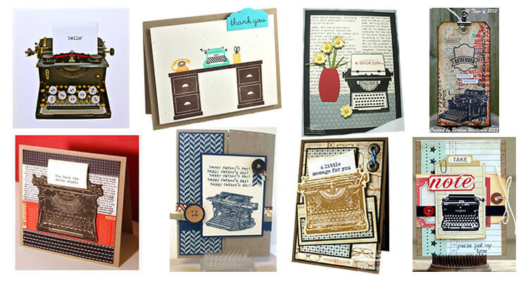 Images of Handmade Office Typewriter cards