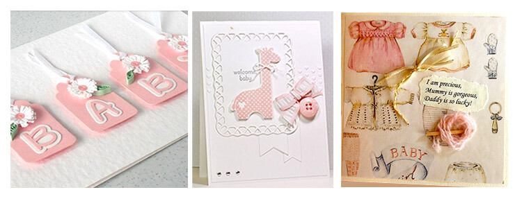 New Handmade Baby Girl Cards