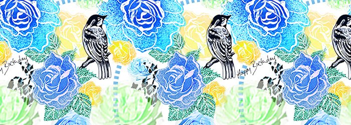 Say Happy Birthday with Blue and Yellow Roses Say Happy Birthday with Blue and Yellow Roses