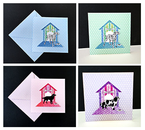 Polka Dot Dog Handmade Cards