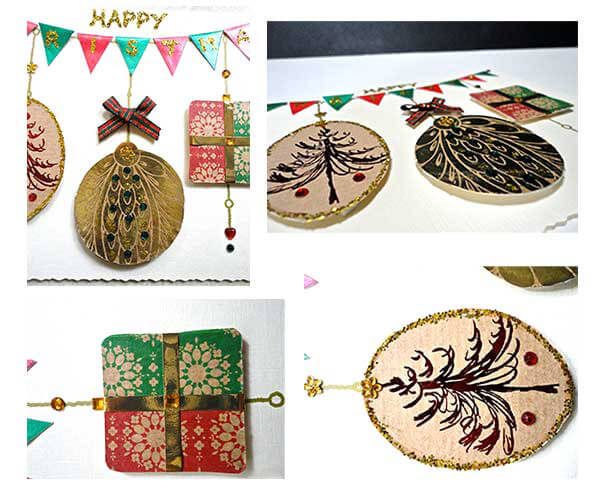 Christmas Bunting & Bauble card 5