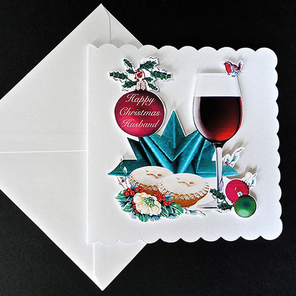 christmas cheers handmade card husband decorque cards thank u card design