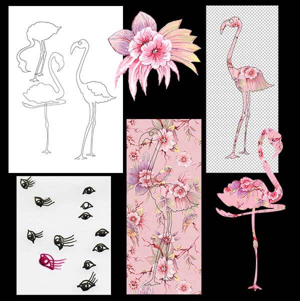 Pink Fantasy Flamingo Card 2