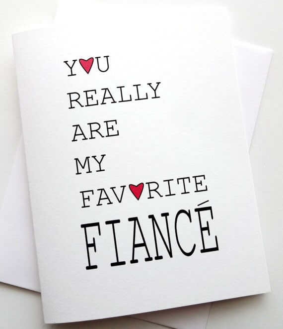 Etsy Fiance Card