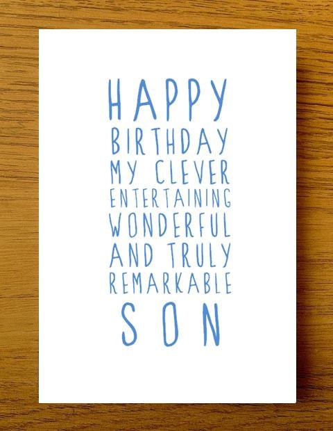 Etsy Son Card