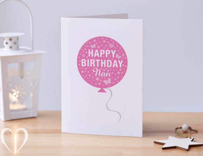 Nan Balloon Card