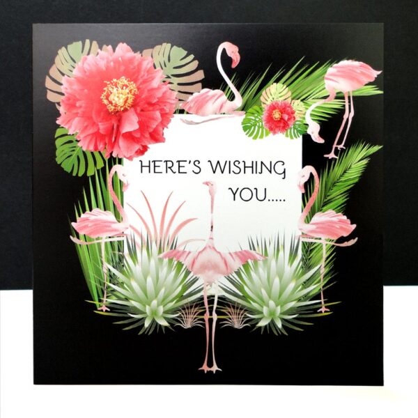 Here's Wishing You.. Flamingo Card