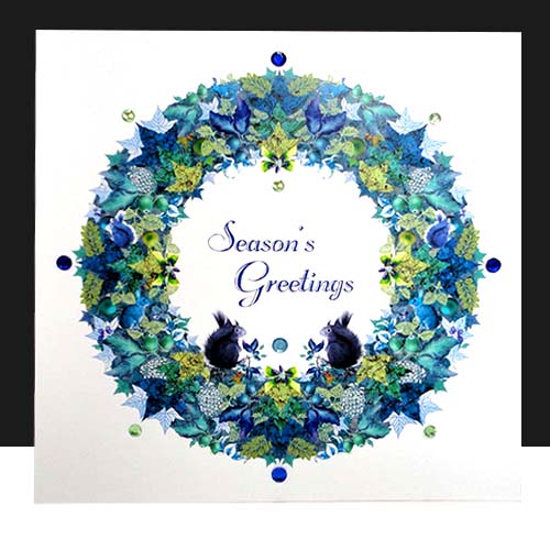 Blue Squirrel and Rabbit Christmas Garland