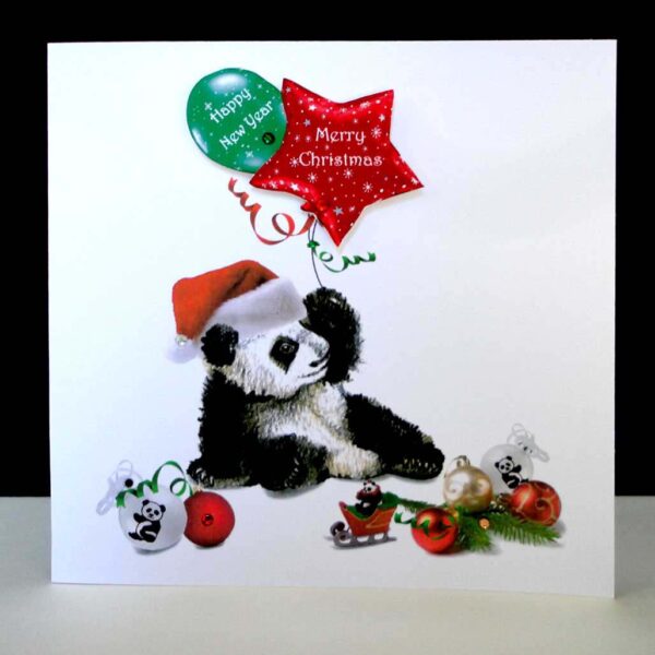 Merry Christmas Panda - Handmade Card