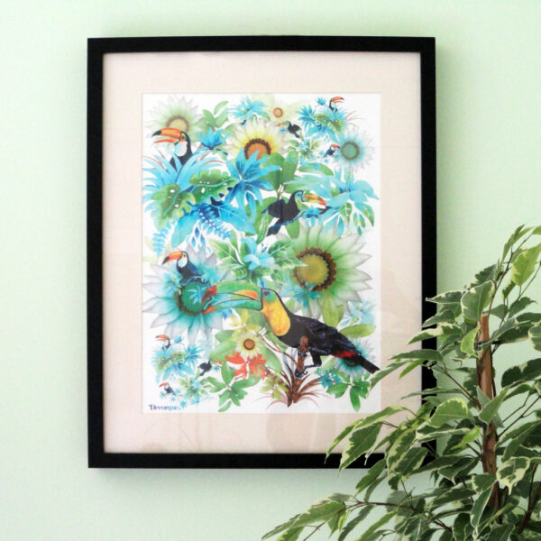 Tropically Toucan A3 Art Print