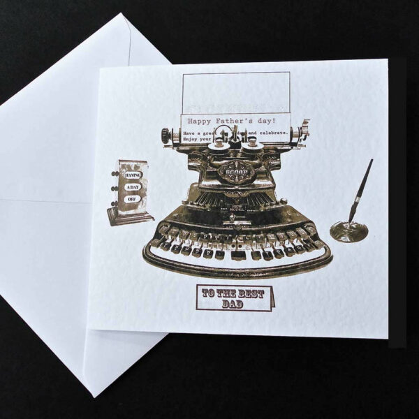 Antique Typewriter Father's Day Card