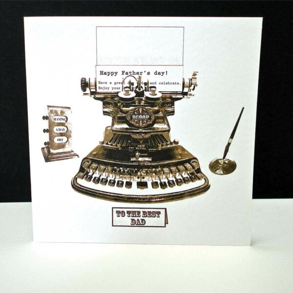 Antique Typewriter Father's Day Card