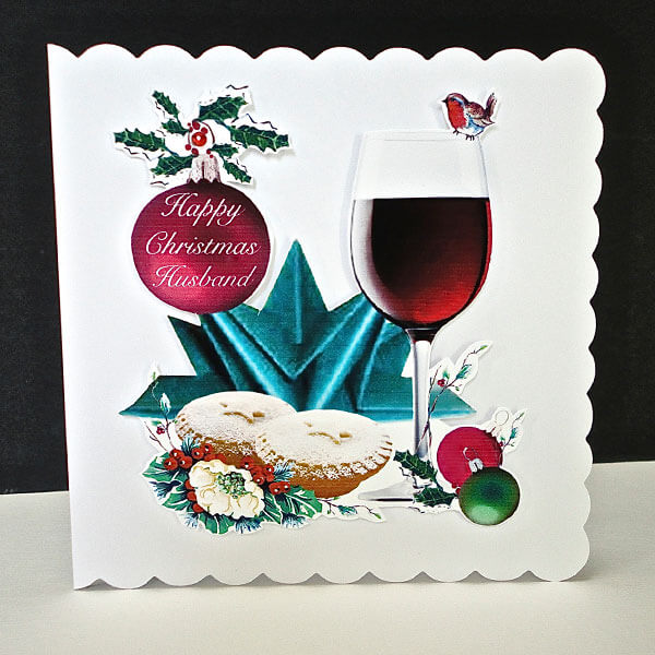 Christmas Cheers Handmade Card - Husband