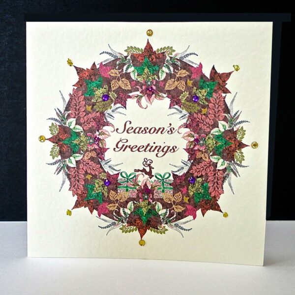 Seasons Greetings Garland Card