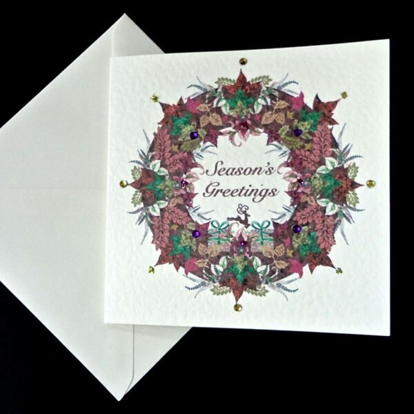 Seasons Greetings Garland Card