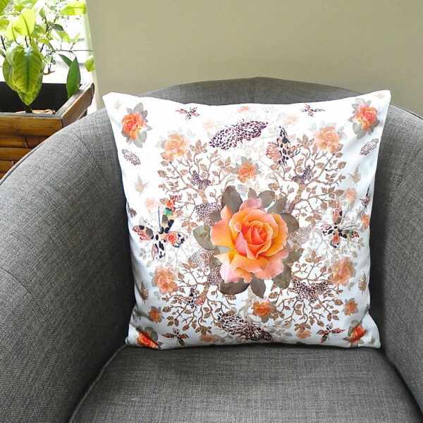 Cork Butterfly Bush Duo Patterned Cushion