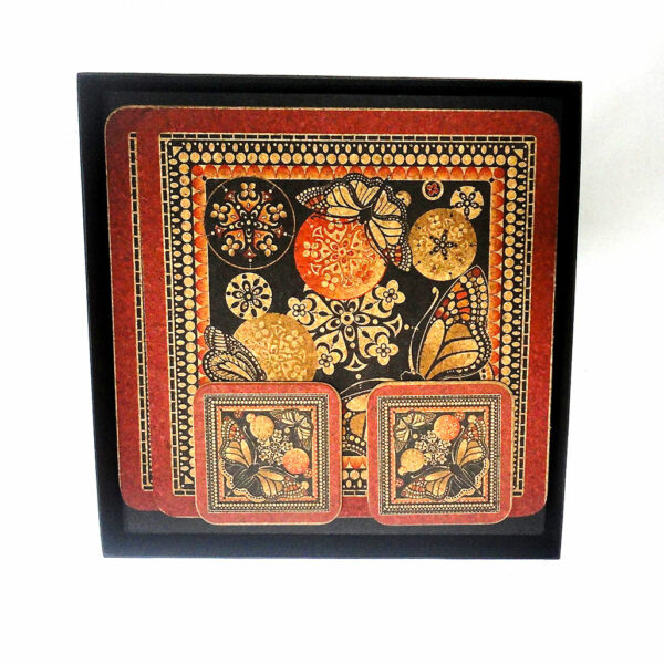 Red and Black Butterfly Duo Cork Gift Set