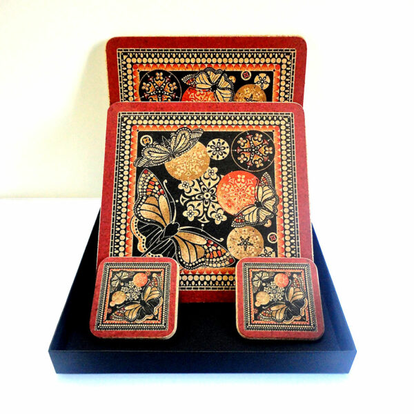 Red and Black Butterfly Duo Cork Gift Set