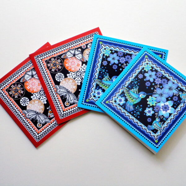 Decorque Display - Pack of Four Greeting Cards