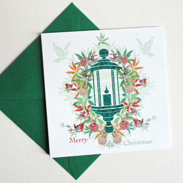 Christmas Day Lantern Single Card