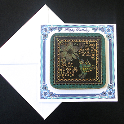 Charm of Hummingbird Coaster Card