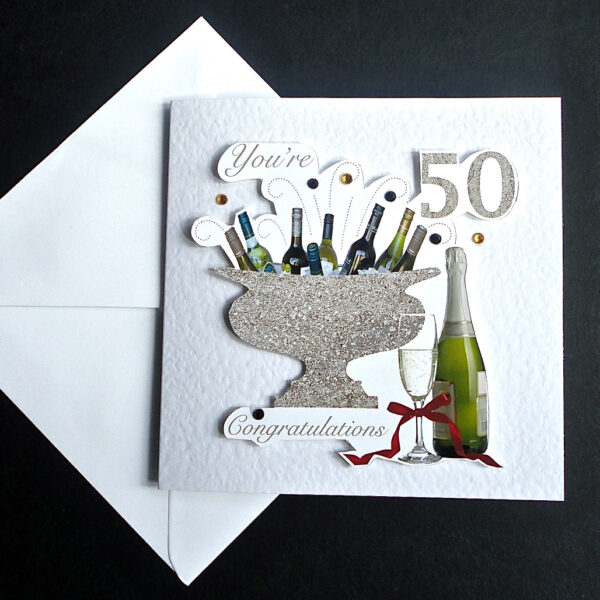 Celebration Bottles 50th Birthday Card