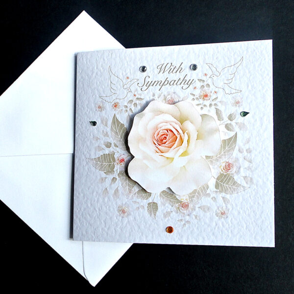 Rose and Doves Sympathy Card