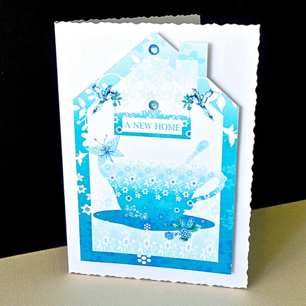 New Home Turquoise Floral Card