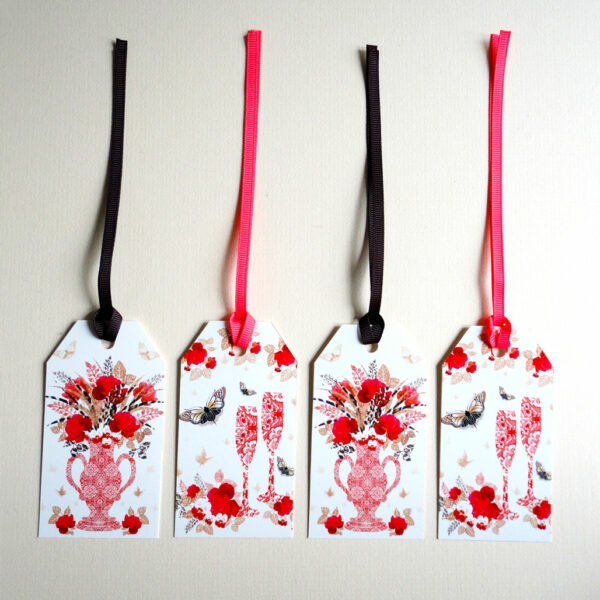 Decorque Red Rose Display - Gift Tags