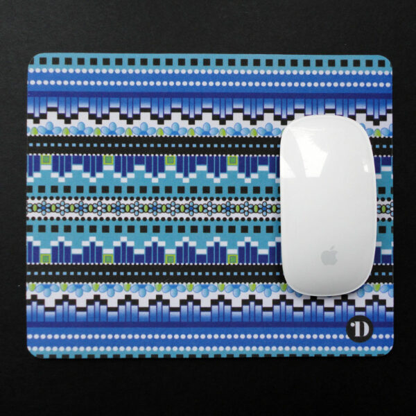 Mouse Mat - Geometric Blue Stripe