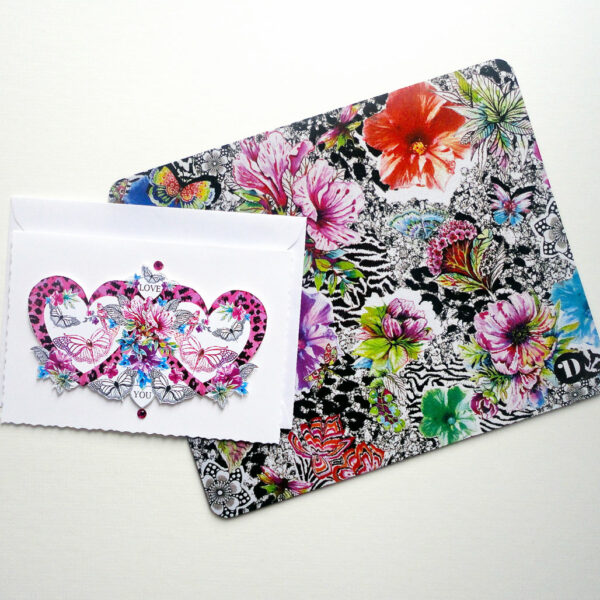 Tropical Skin Mouse Mat and Single Card - Gift set