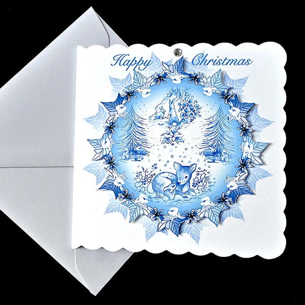 Magical White Christmas Handmade Card