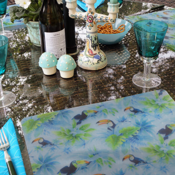 Two Tropically Toucan Plastic Placemats