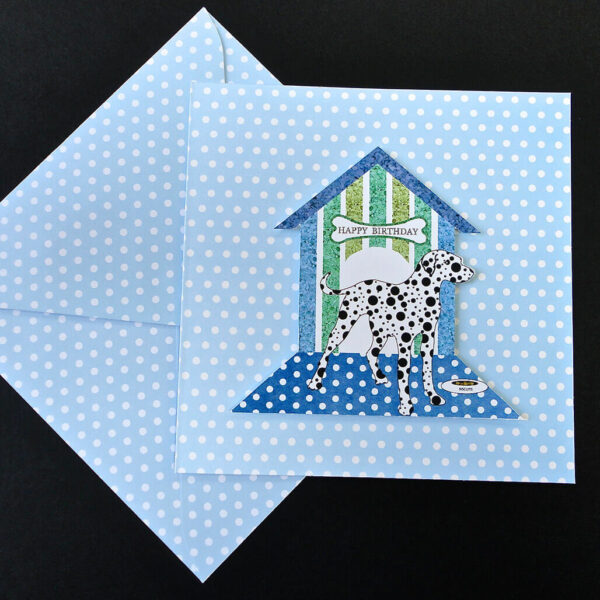 Polka Dot Dalmatian Happy Birthday Card