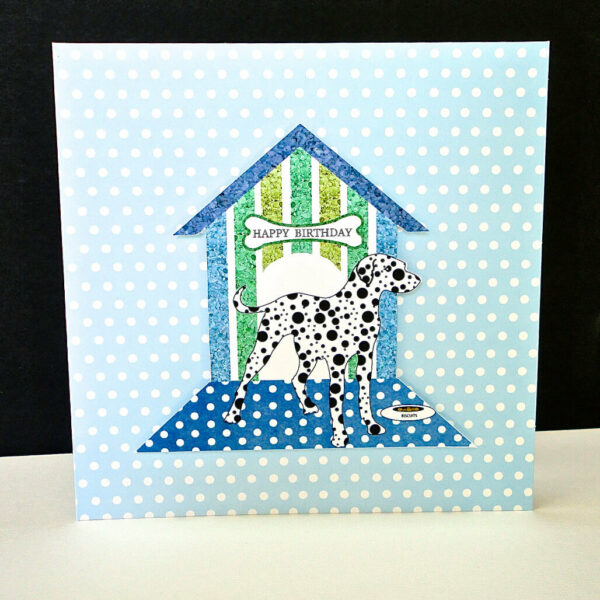 Polka Dot Dalmatian Happy Birthday Card