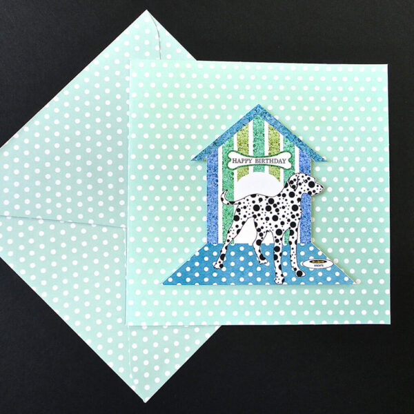 Polka Dot Dalmatian Happy Birthday Card