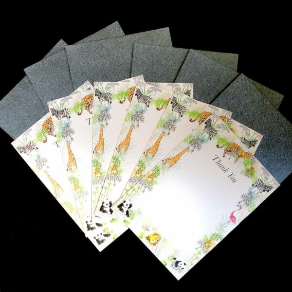 Safari Into The Wild - Pack of Six Thank You Cards