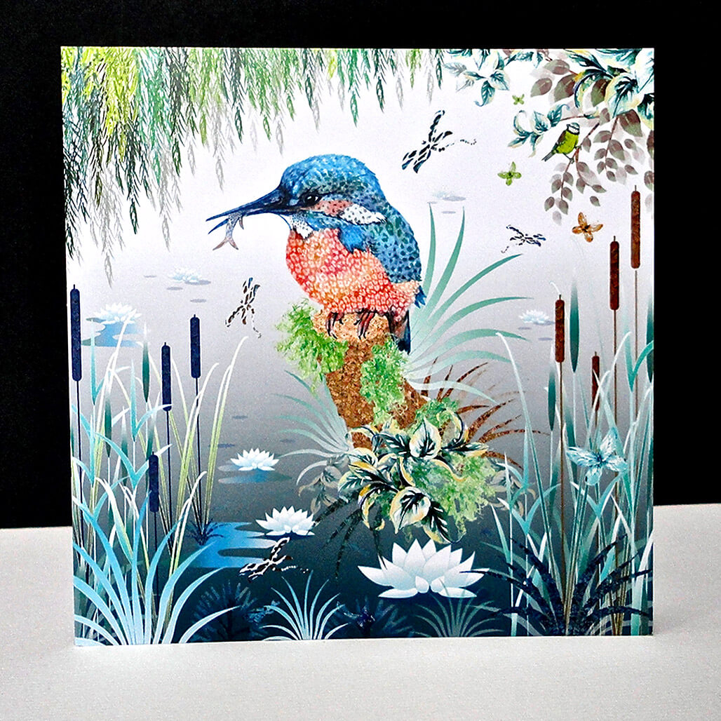 Kingfisher 'Floral Cup Of Flowers' Open Card main image 0