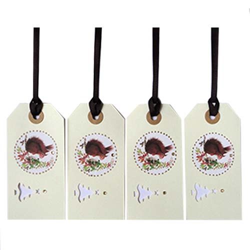 Red Squirrel Christmas - Handmade Gift Tags.