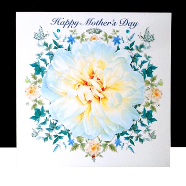 Happy Mother's Day - Lemon Morning Rose Handmade Card