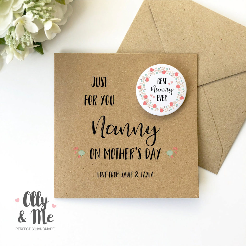 Personalised Mother's Day Card for Nanny/Nan/Grandma/Nanna image 1