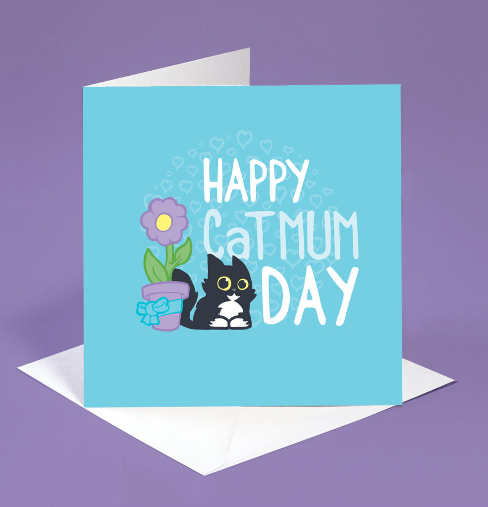 Cat mum Mothers day card  card for cat mum on Mothers Day  image 0