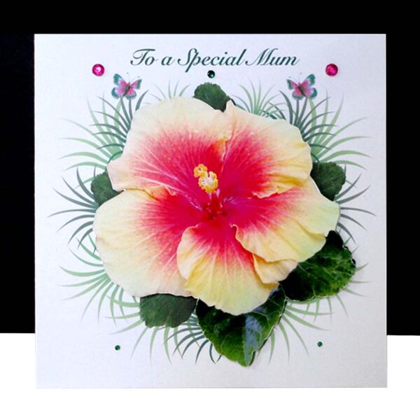 Happy  Mother's Day - Hibiscus Handmade Card