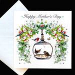 A Happy Mother's Day - Garden Bird Feeder Handpainted Card - Image 2