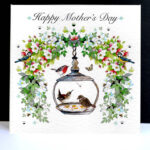 A Happy Mother's Day - Garden Bird Feeder Handpainted Card